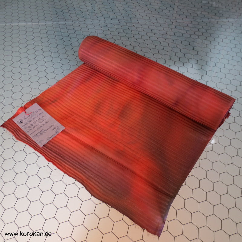 Shibori allover Batik Kimono Streifen Seidendamast