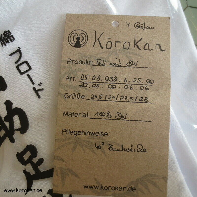 weiße Tabi Socken 4 Haken, neu