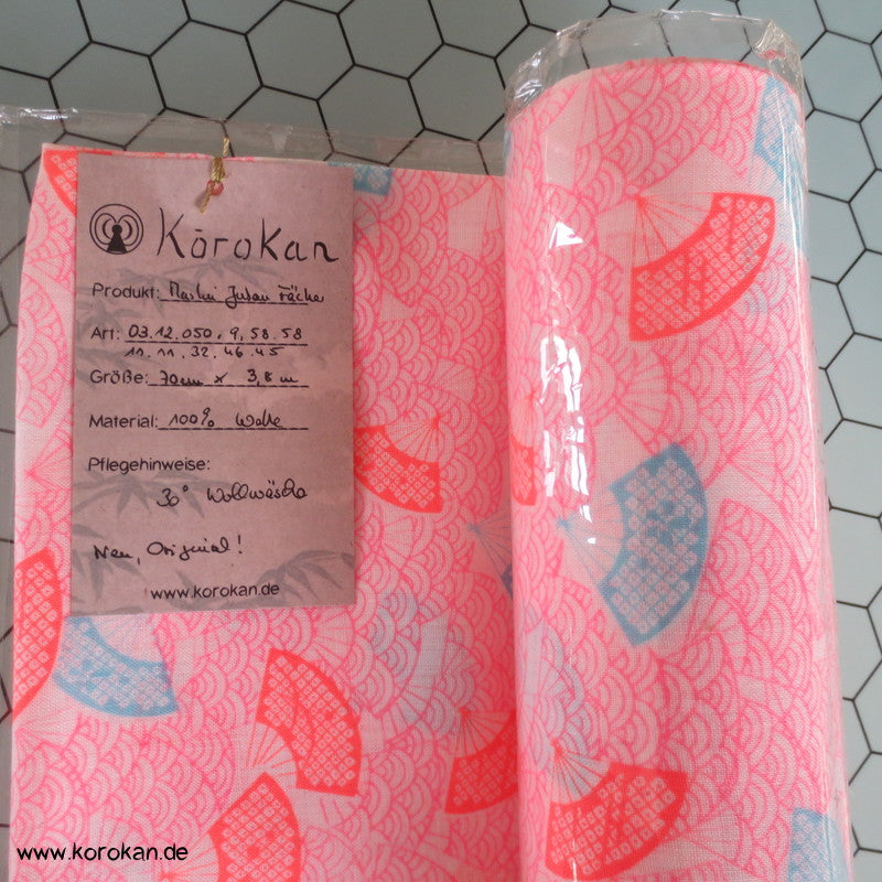 Juban Kimono Wollmusselin Fächer und Segaiha