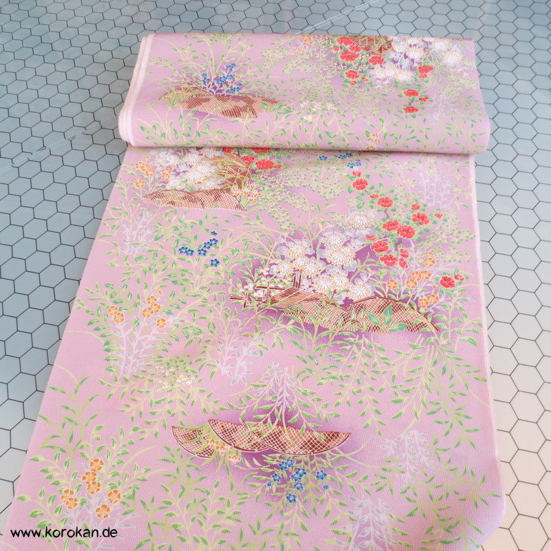 allover Blumen Garten Kimono Seidencrepe