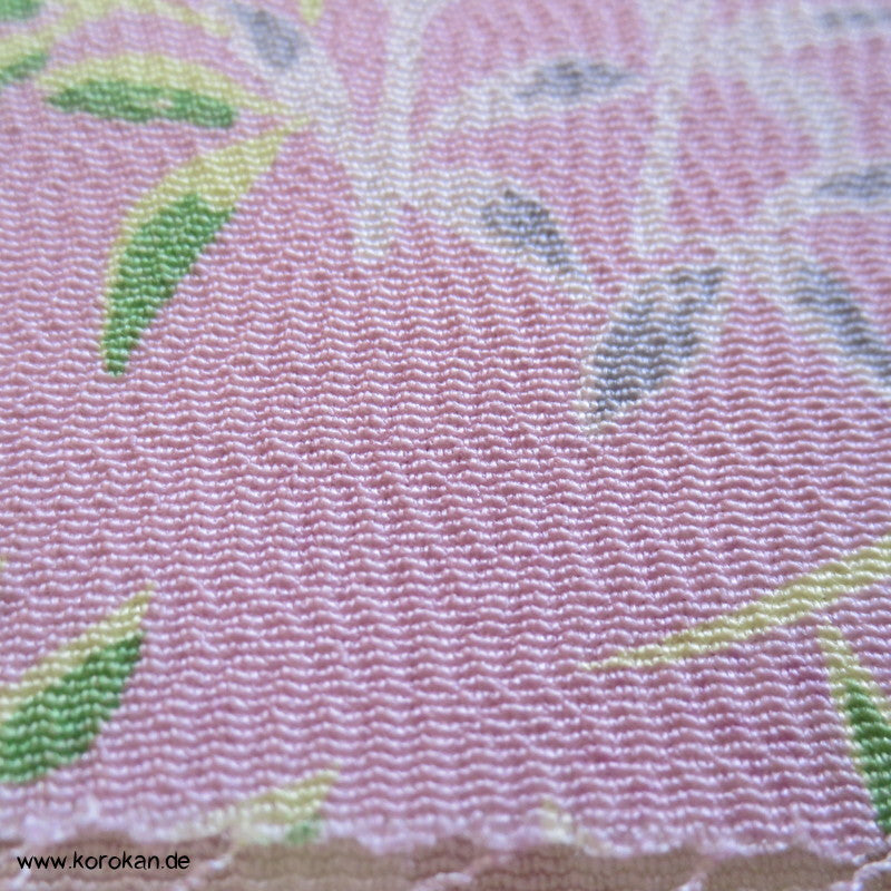 allover Blumen Garten Kimono Seidencrepe