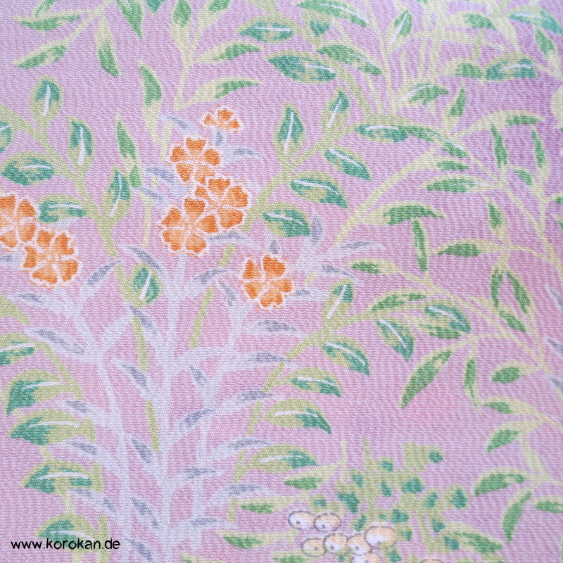 allover Blumen Garten Kimono Seidencrepe