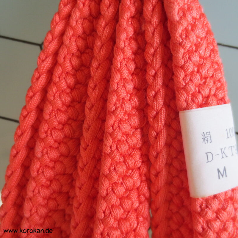 lachsorange uni Obijime, geflochten, dick