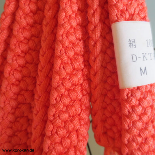 lachsorange uni Obijime, geflochten, dick