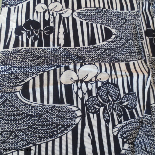 Halbfertiger Yukata Kimono Iris auf Drehergewebe