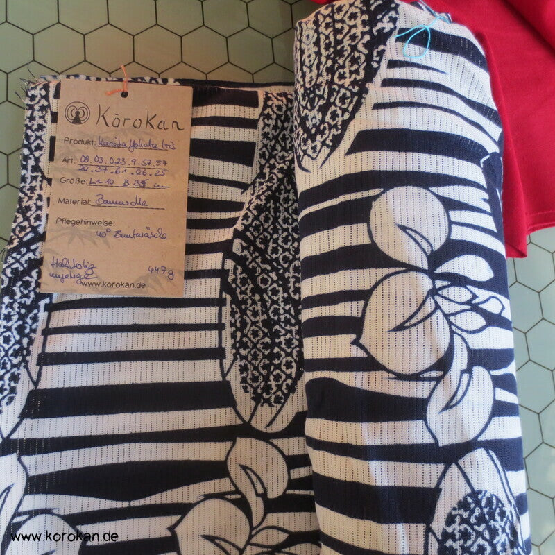 Halbfertiger Yukata Kimono Iris auf Drehergewebe