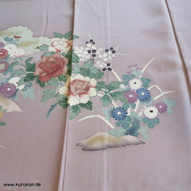 Blüten über Wellen Iro Tomesode Kimono
