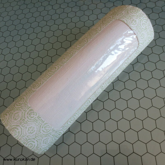 abstrakte Blüten Obi Stoffrolle handgewebt