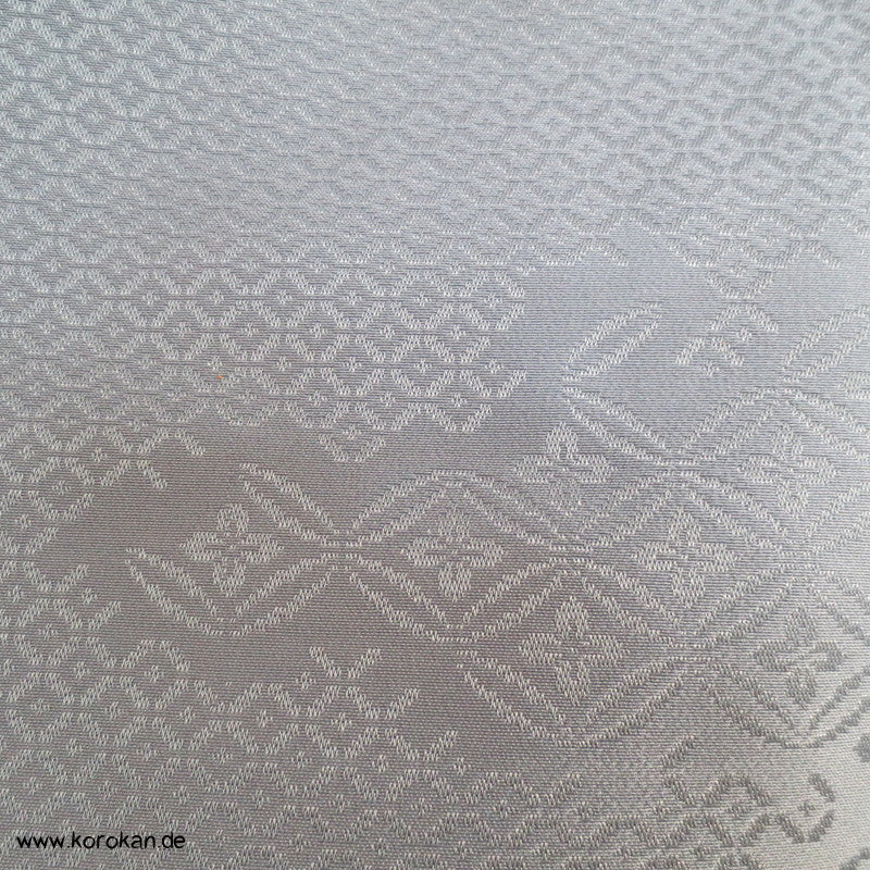 blaugrauer Iromuji - einfarbiger - Kimono, eingewebte Muster