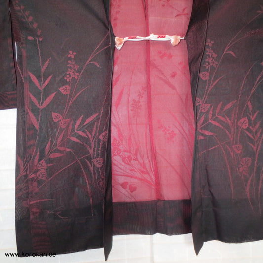 gewebte Gräser Organza Hitoe Haori Jacke