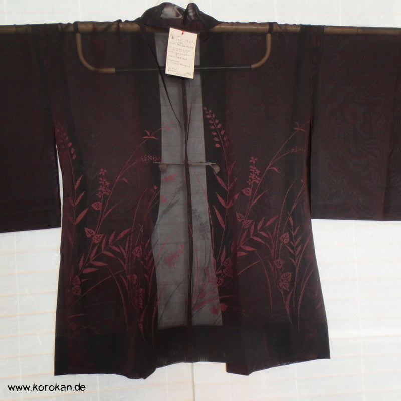 gewebte Gräser Organza Hitoe Haori Jacke