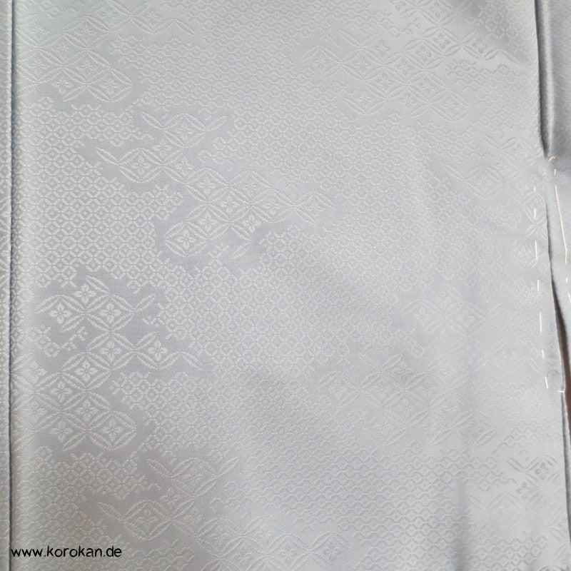 blaugrauer Iromuji - einfarbiger - Kimono, eingewebte Muster