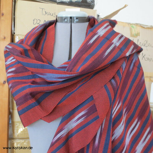 Ikat Kasuri Seidenschal Pfeilspitzenmuster - türkisch