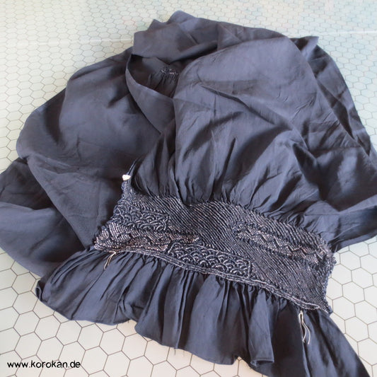 Segaiha Shibori Heko Obi - Chirimen Crepe