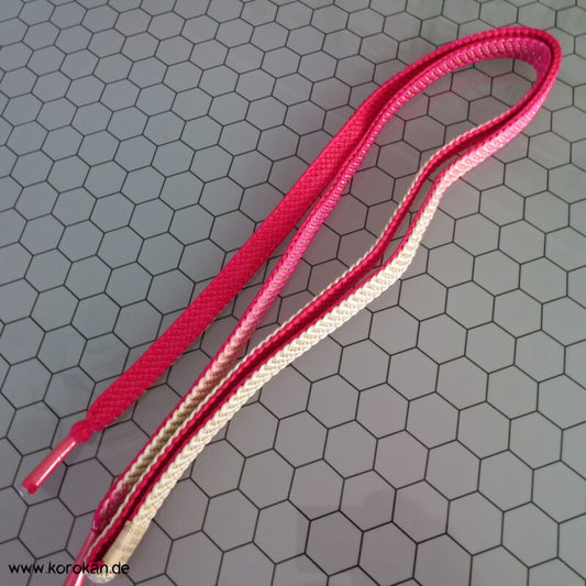 pink weiß Koi Verlauf Obijime, Seide / Lurex