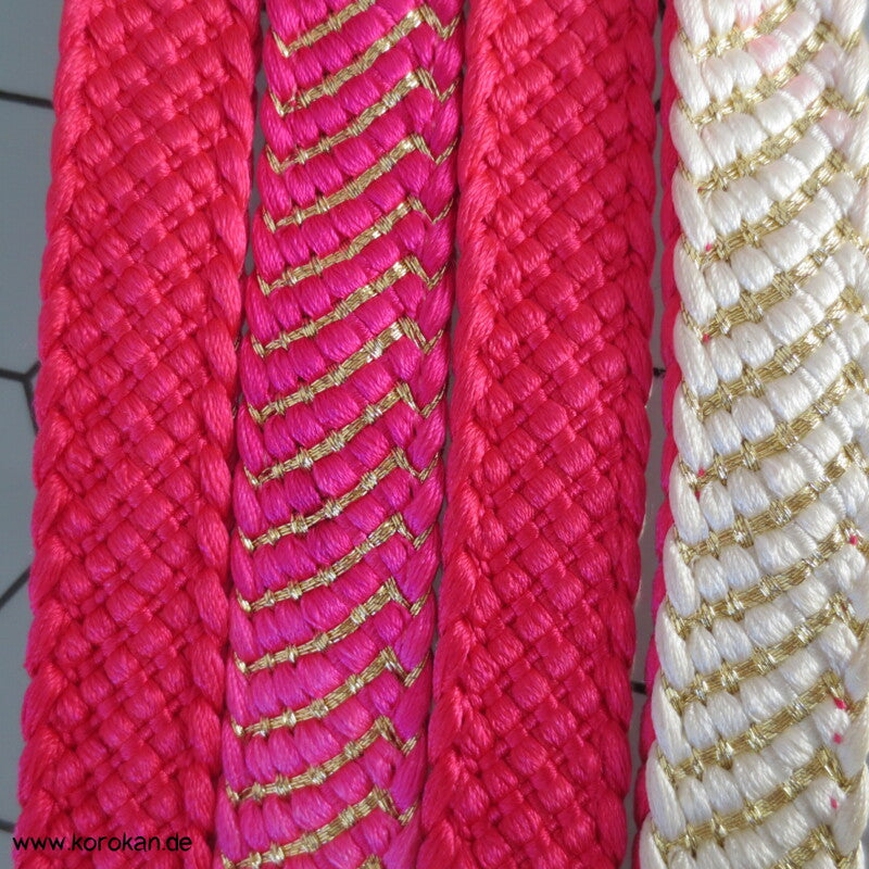 pink weiß Koi Verlauf Obijime, Seide / Lurex