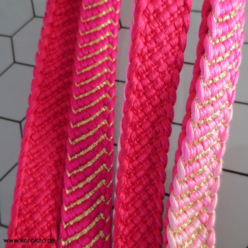 pink weiß Koi Verlauf Obijime, Seide / Lurex