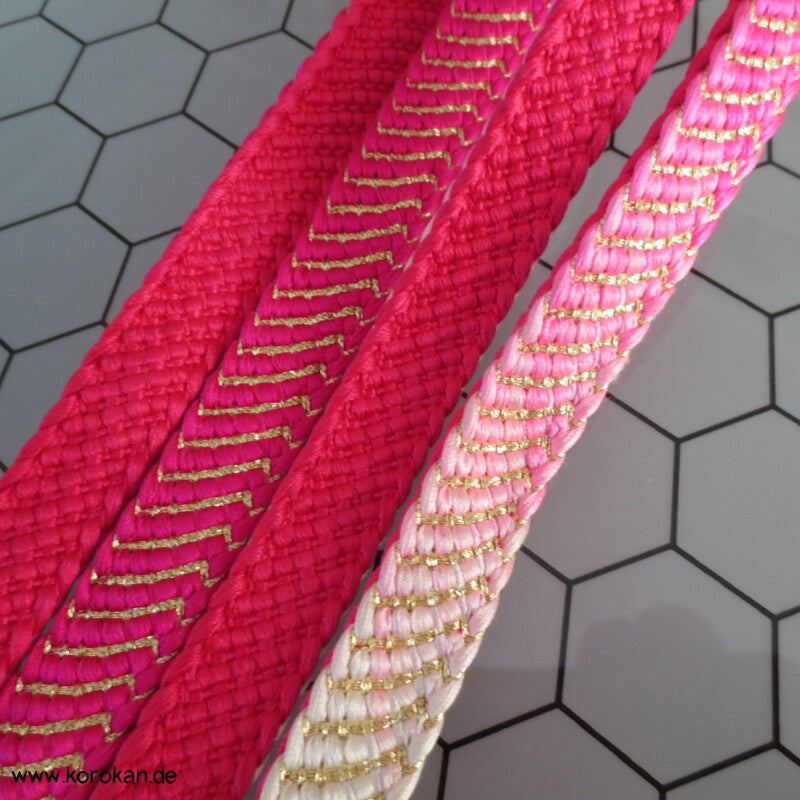 pink weiß Koi Verlauf Obijime, Seide / Lurex
