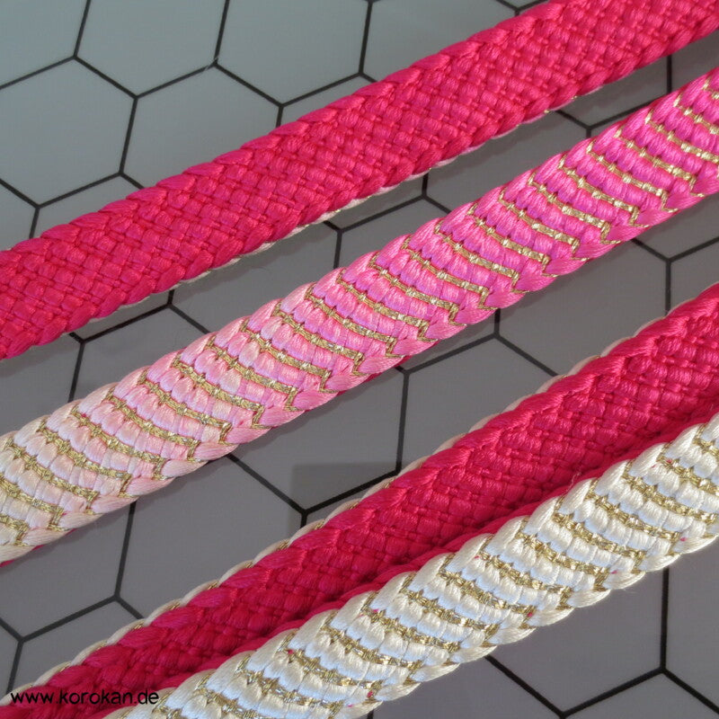 pink weiß Koi Verlauf Obijime, Seide / Lurex