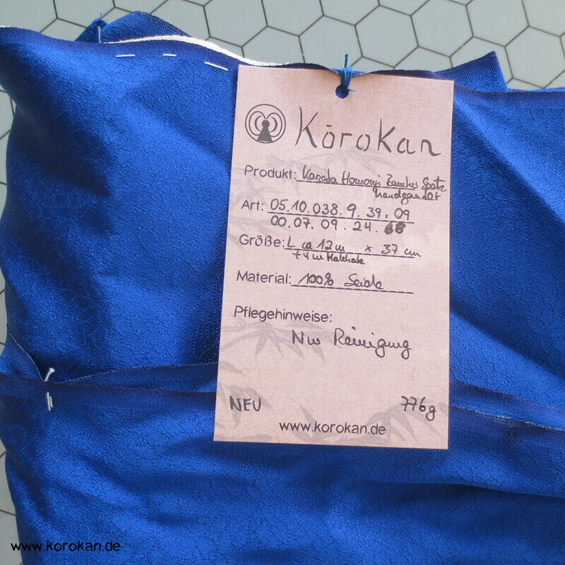 Spatzen im Bambus, handgemalt Seiden Karieba Homongi Kimono