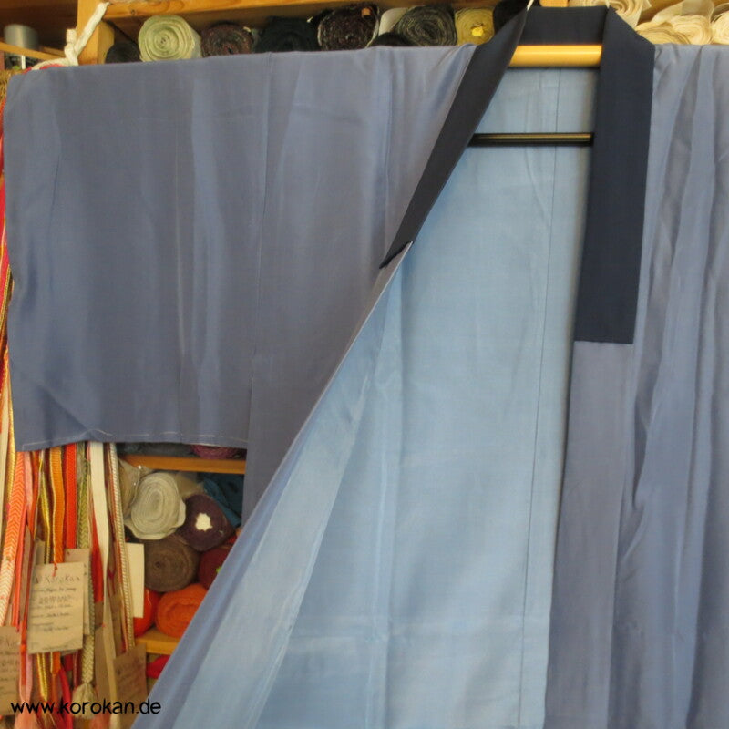 Berglandschaft Juban Unterkimono, Seide mit Shibori Elementen