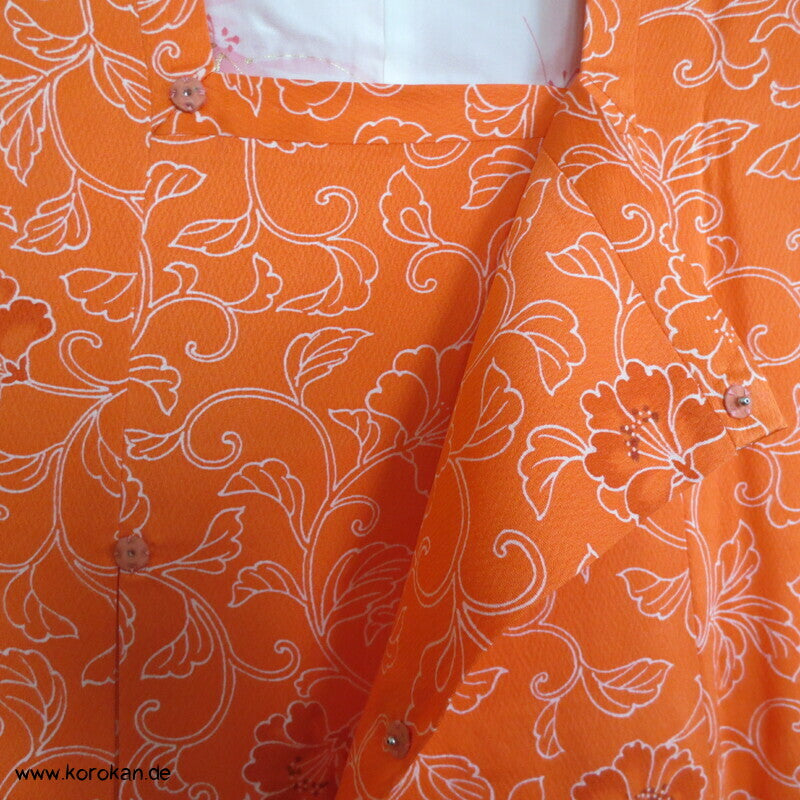 Arabesken auf mandarine Seide Michiyuki Jacke