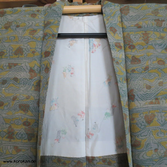 Haori Kimono Jacke Edo Komon Seidencrepe