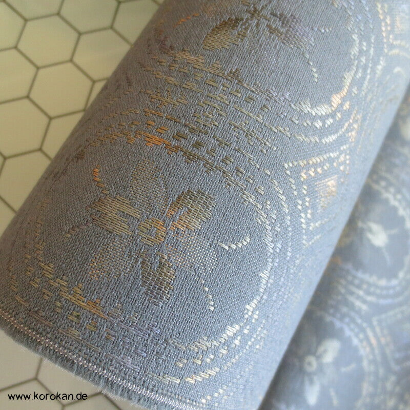 Japan Blumenvignetten Kimono Wolle / Seide Jacquard Stoffrolle