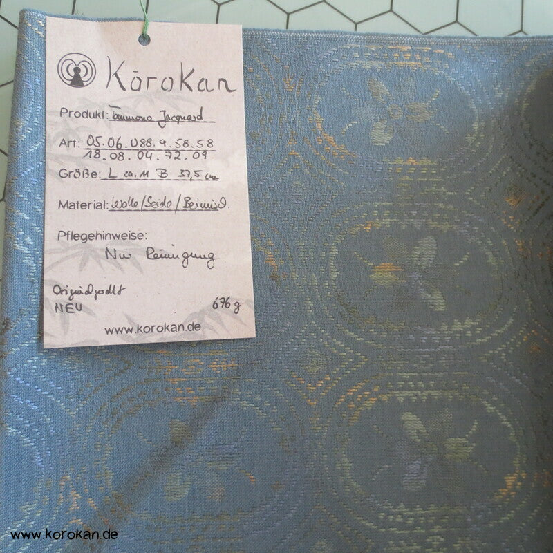 Japan Blumenvignetten Kimono Wolle / Seide Jacquard Stoffrolle