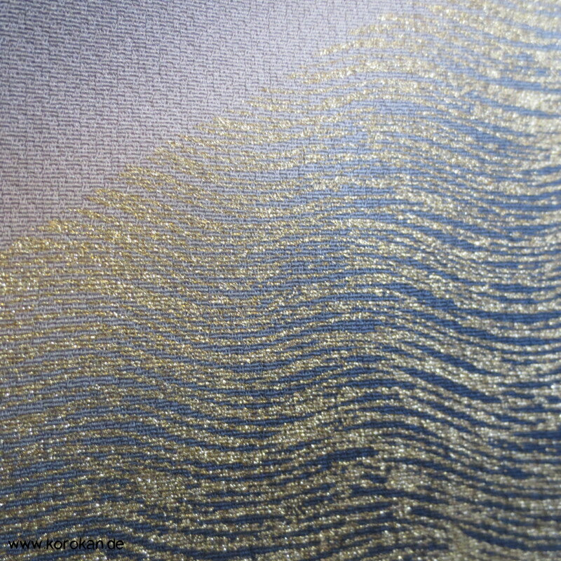grauer Homongi Seiden Kimono mit etwas Stickereien