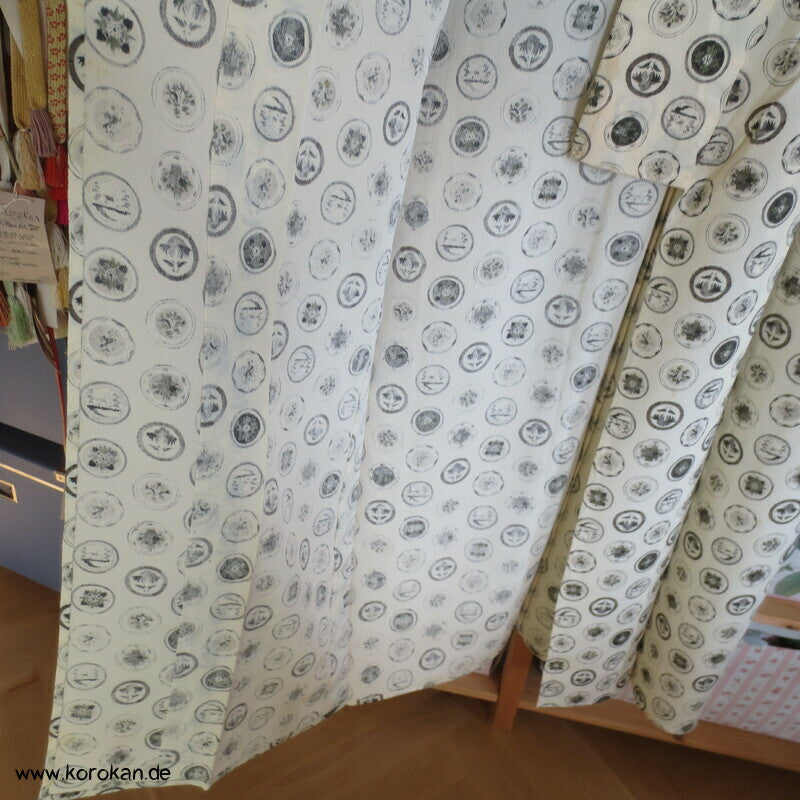 Mon artige Kreise Hitoe Kimono, Seiden Crepe