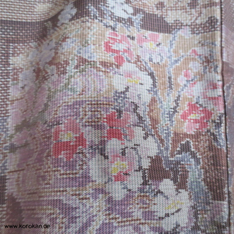Egasumi, Blüten Kasuri Tsumugi Seiden Kimono