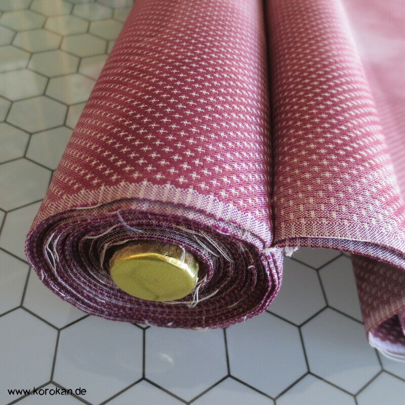 japanische mauve Bokashi Kasuri Tsumugiseide Kimono Tanmono