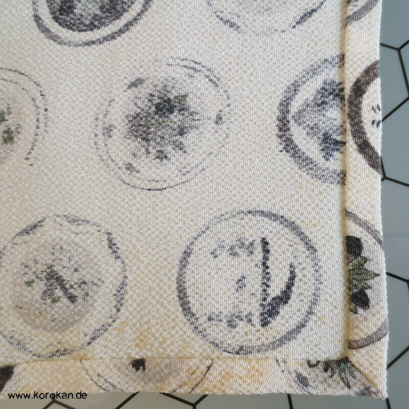 Mon artige Kreise Hitoe Kimono, Seiden Crepe