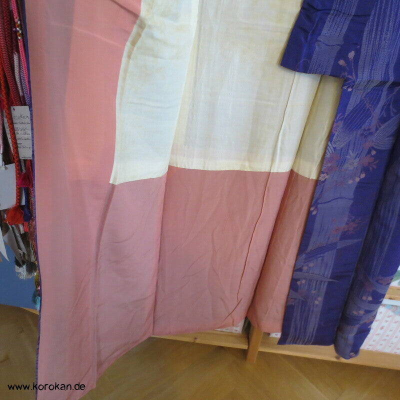 gewebter Bambus und Sakura Komon Kimono Seidenbrokat