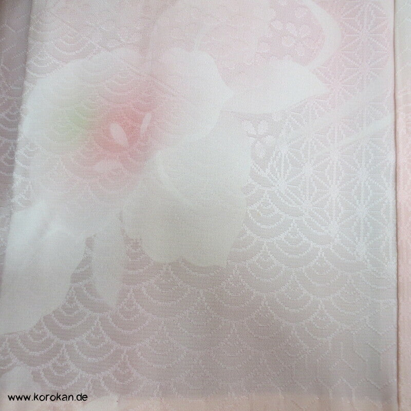 lange Michiyuki Kimono Jacke Seidenjacquard mit Fluss und Karomuster