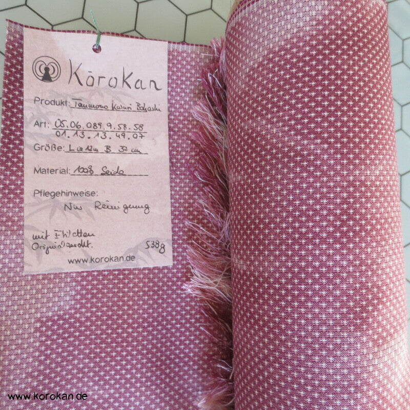 japanische mauve Bokashi Kasuri Tsumugiseide Kimono Tanmono