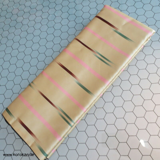 Streifen Kasuri Druck, Michiyuki Regenmantel Satin, doppelte Breite