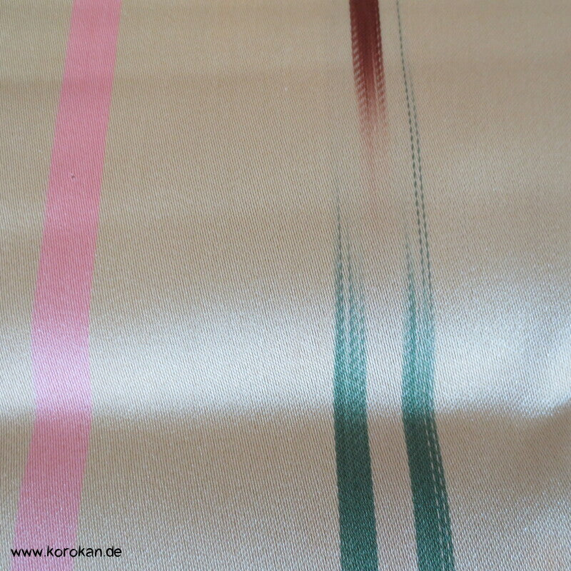 Streifen Kasuri Druck, Michiyuki Regenmantel Satin, doppelte Breite