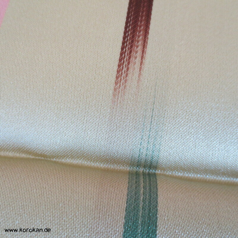 Streifen Kasuri Druck, Michiyuki Regenmantel Satin, doppelte Breite
