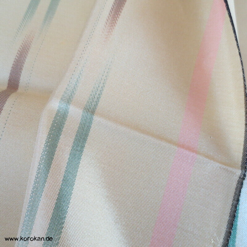 Streifen Kasuri Druck, Michiyuki Regenmantel Satin, doppelte Breite