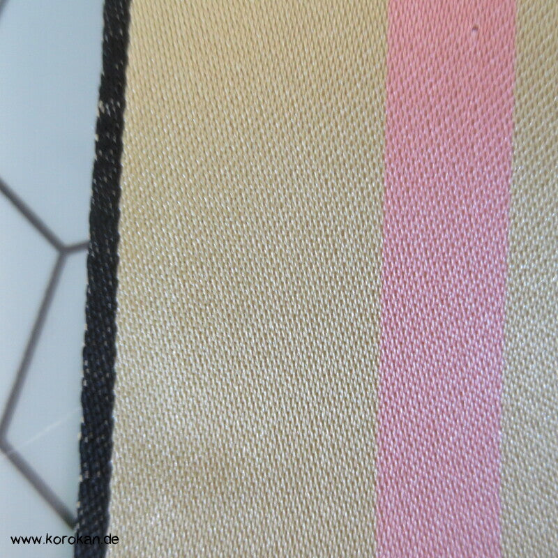 Streifen Kasuri Druck, Michiyuki Regenmantel Satin, doppelte Breite