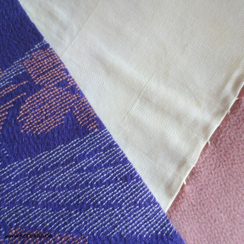 gewebter Bambus und Sakura Komon Kimono Seidenbrokat
