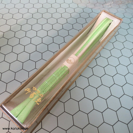 grün - weißer Obijime handgeflochtene Seide, in Box