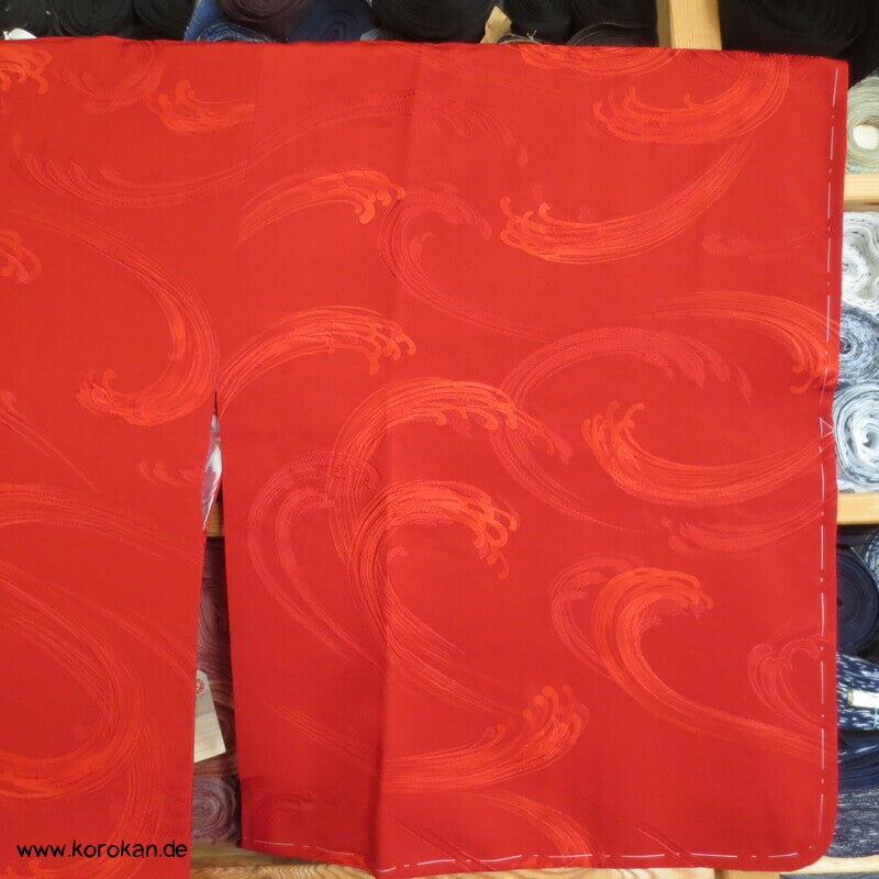 rote wilde Wellen Seide Michiyuki Jacke