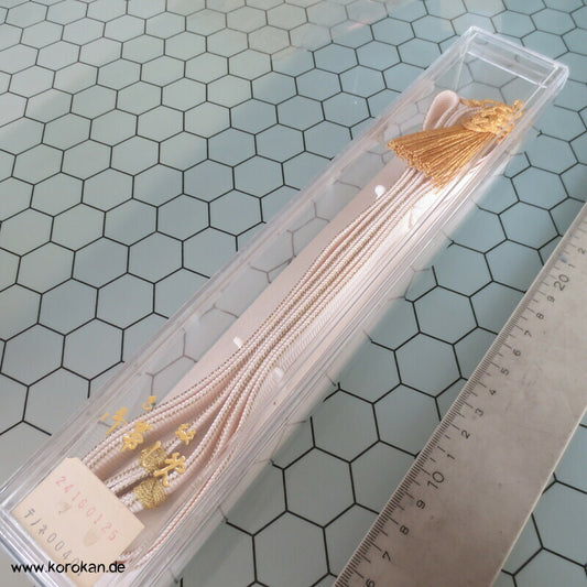 weiß gold mit Posament Obijime Seide für Bräute