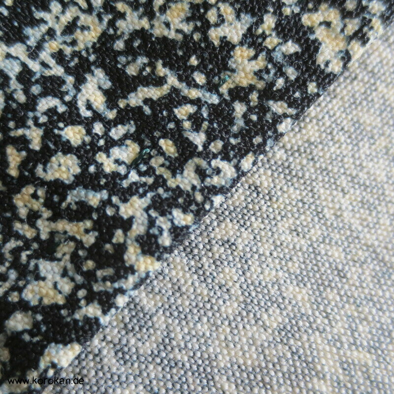 blaue Blüten Hitoe Kimono, Wolle gewaschen