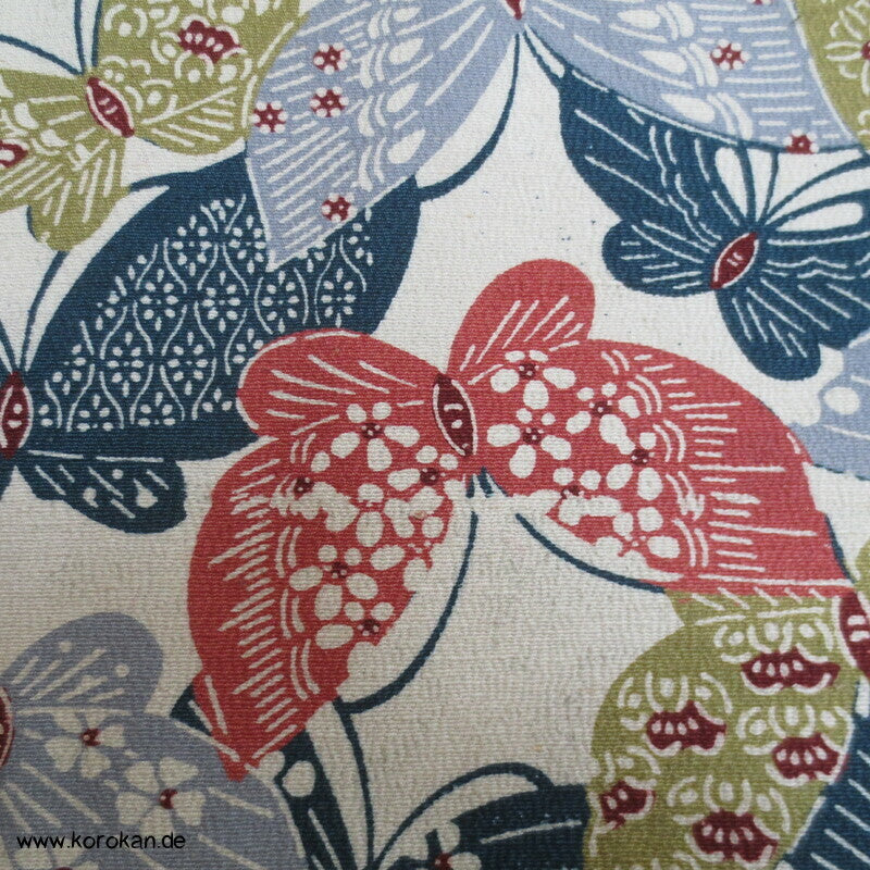 allover Schmetterlinge Tsumugi Seiden Hitoe Kimono