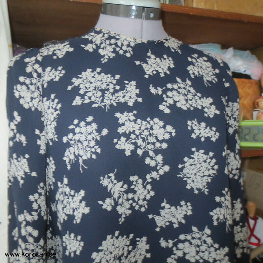 jun ashida japanisches Seiden Crepe Chiffon zweiteiliges Kleid, Gr. 32 / XS