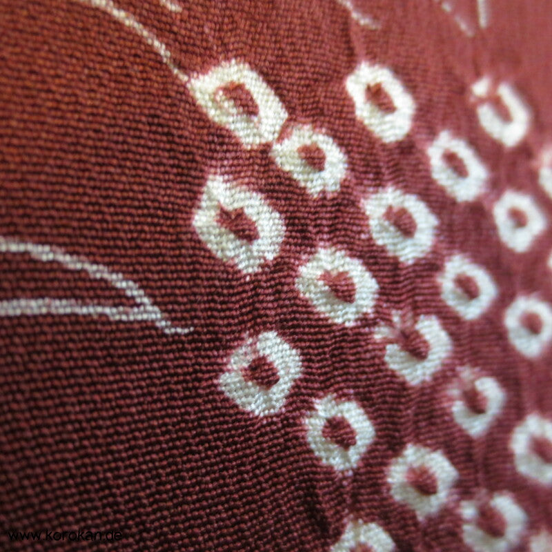 Päonien und Shibori Seidencrepe Komon Kimono